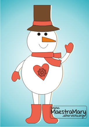 pupazzo di neve da costruire
