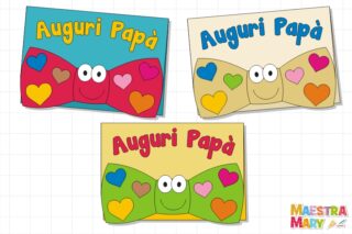 biglietto papà papillon