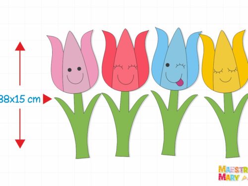 Decorazioni di primavera: tulipani colorati