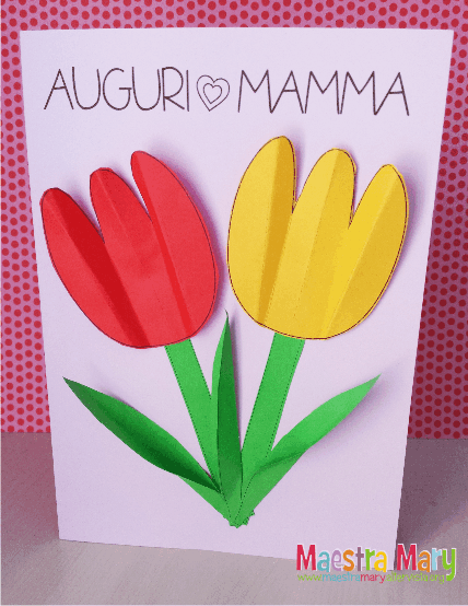 biglietto mamma tulipani