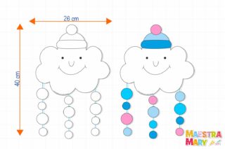 decorazioni invernali nuvolette neve