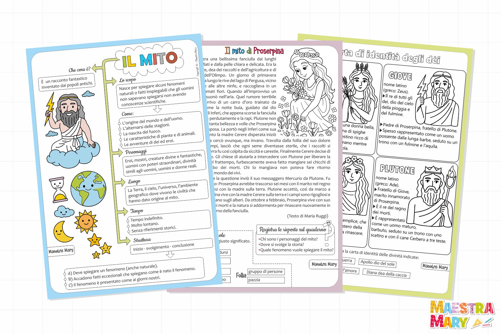schede didattiche mito