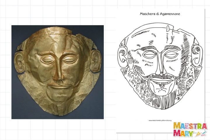 la maschera di Agamennone tecnica a sbalzo