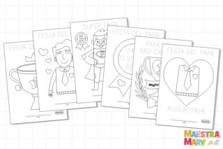 schede di pregrafismo festa del papà