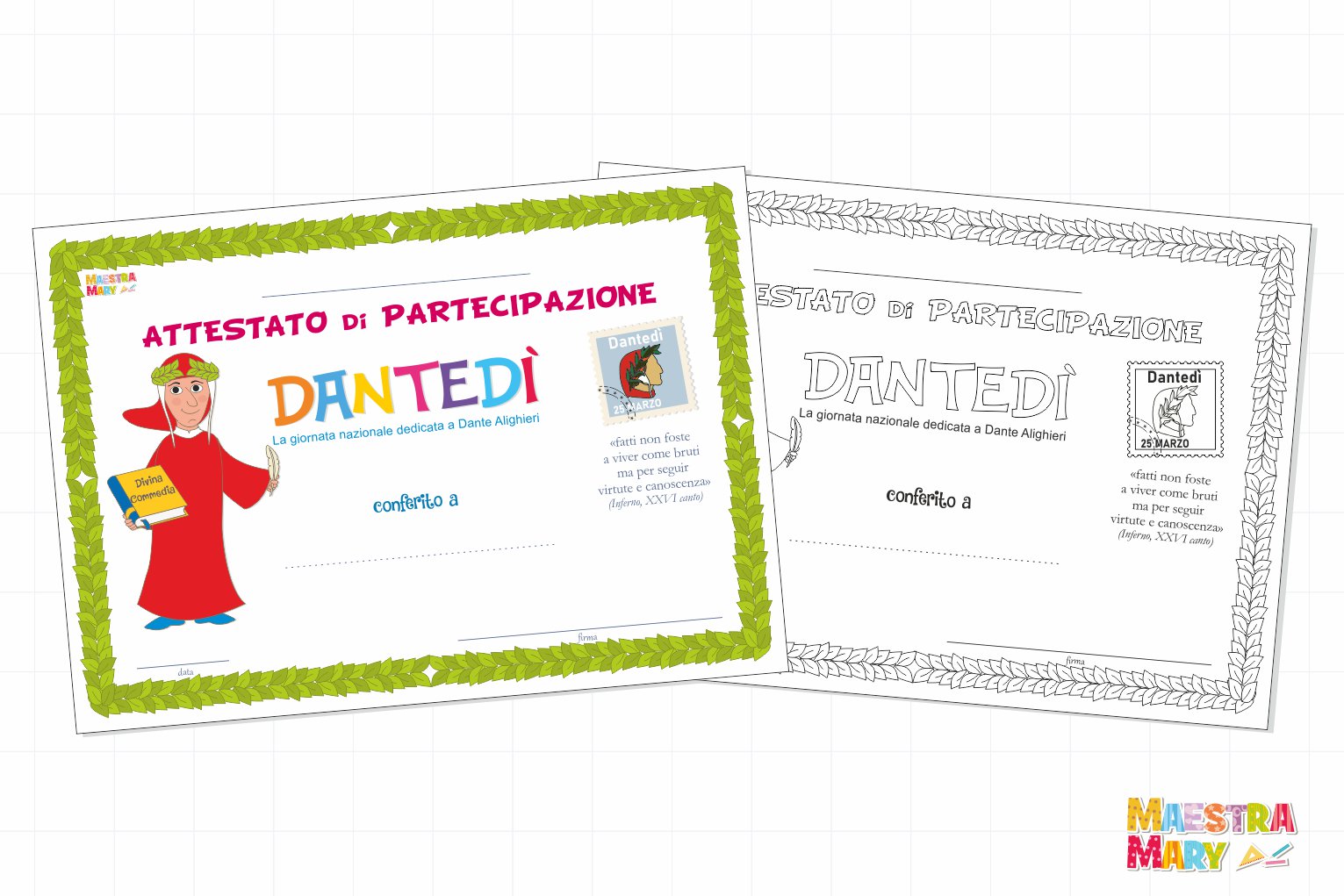 attestato dantedì