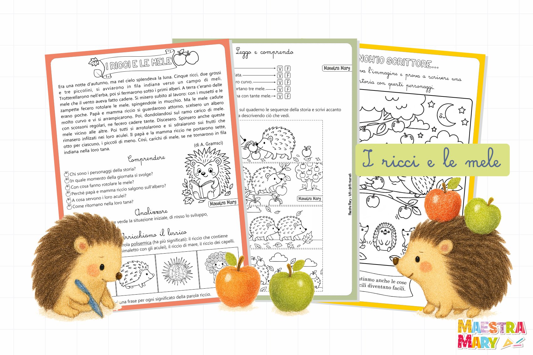 schede di italiano autunno i ricci gramsci