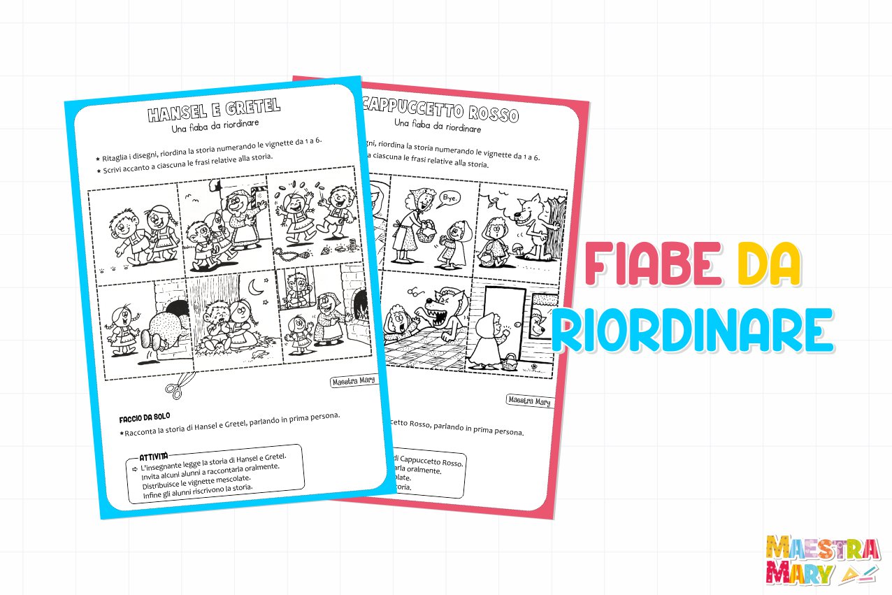 Sequenze Temporali Fiabe In Sequenze Da Riordinare Schede di italiano: Fiabe da riordinare | Maestra Mary