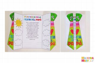 biglietto da colorare festa del papà