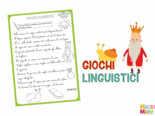 Scheda di italiano: giochi linguistici