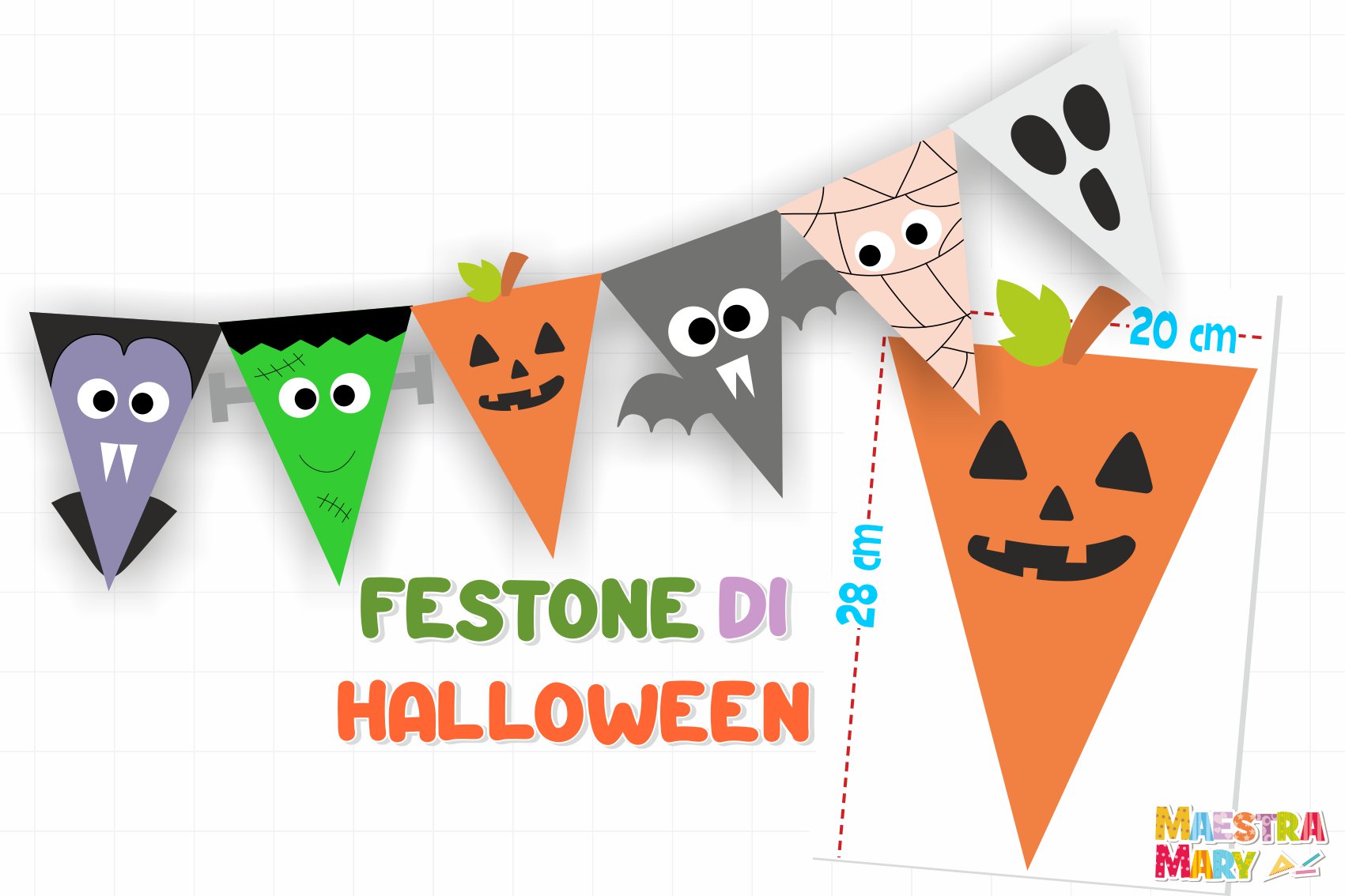 festone di halloween da stampare