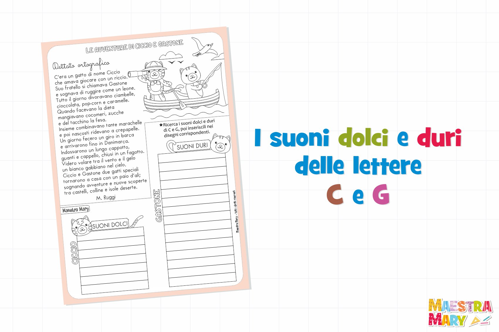 I suoni dolci e duri delle lettere C e G