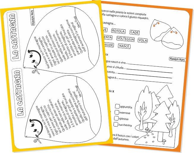 castagna scheda scuola primaria