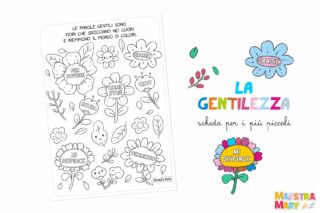 gentilezza scheda per bambini