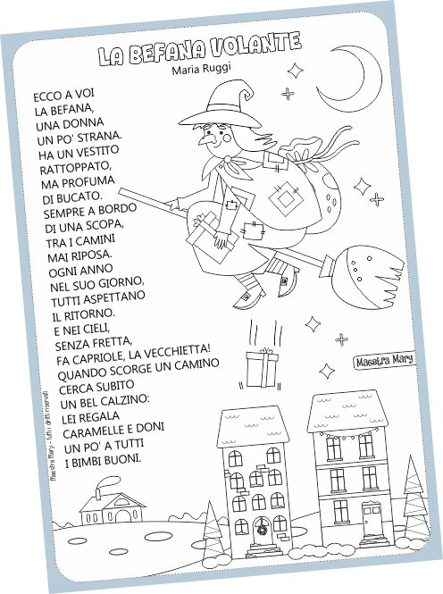 la befana volante poesia per bambini