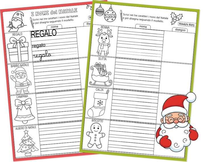 schede bambini Natale