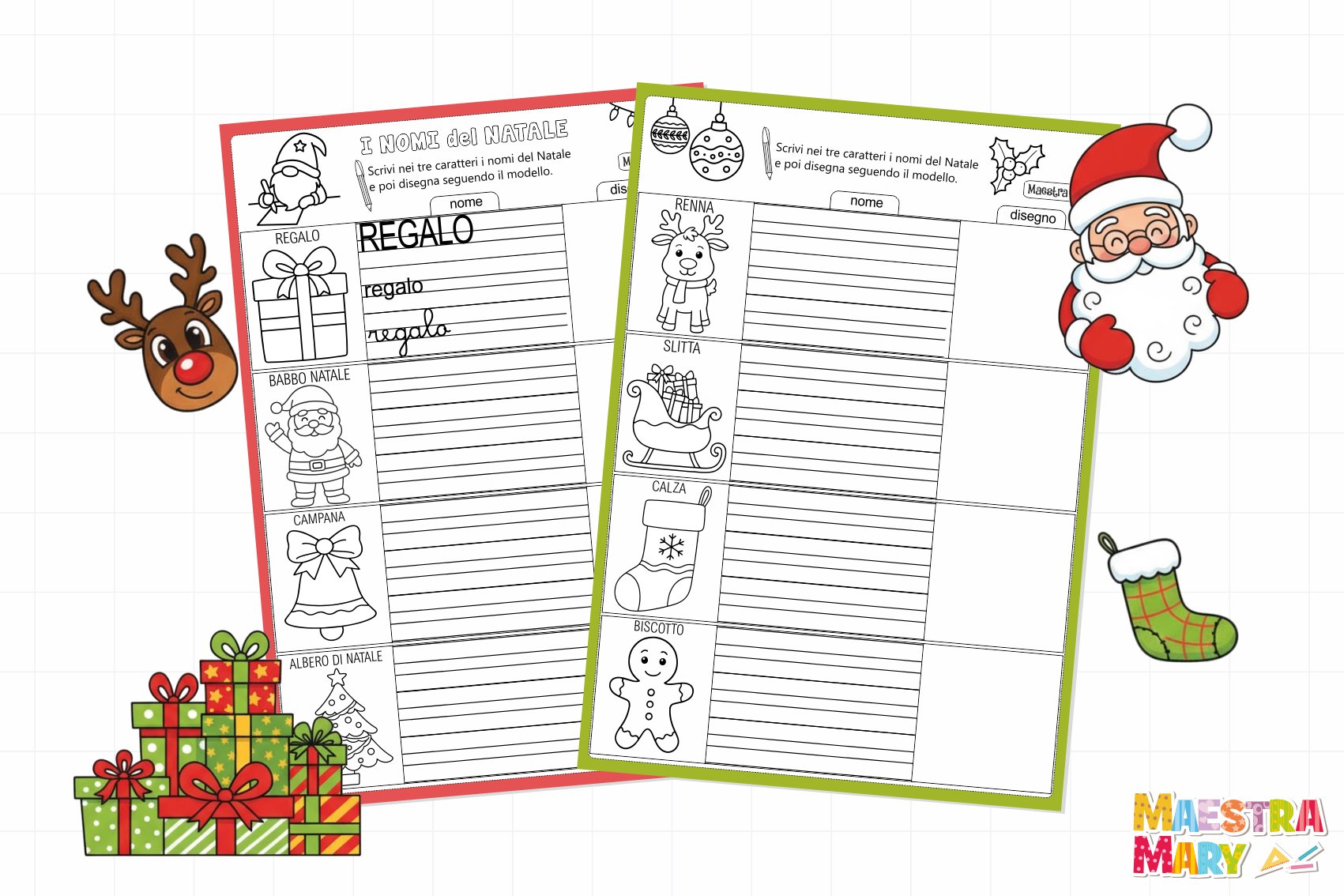 Natale scrivere nei tre caratteri