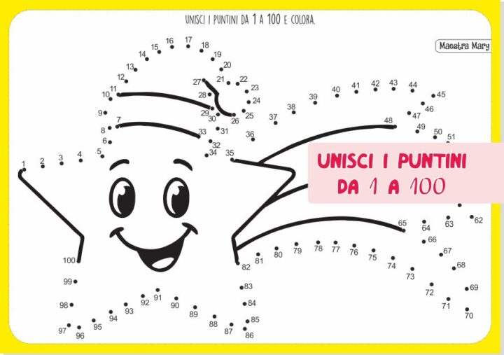 unisci i puntini schede per bambini