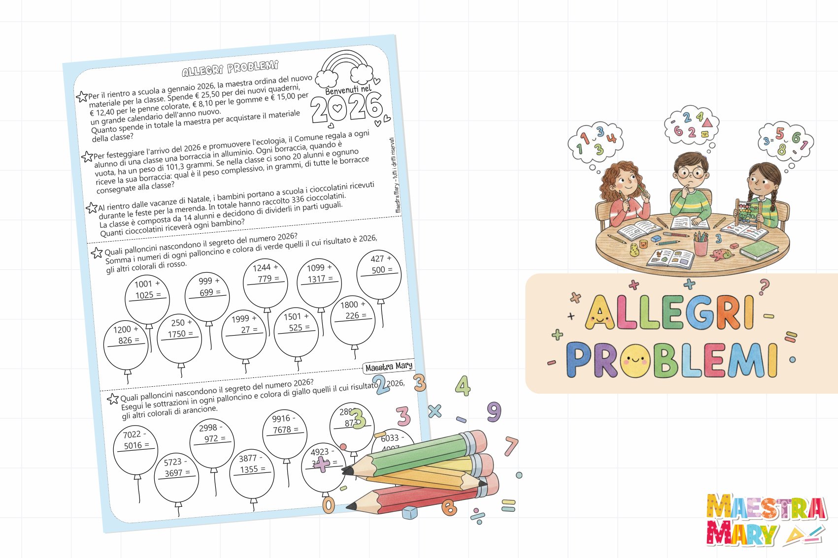 schede di matematica scuola primaria