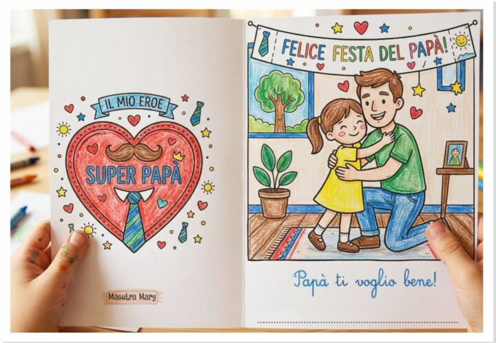 biglietto per il papà con poesia