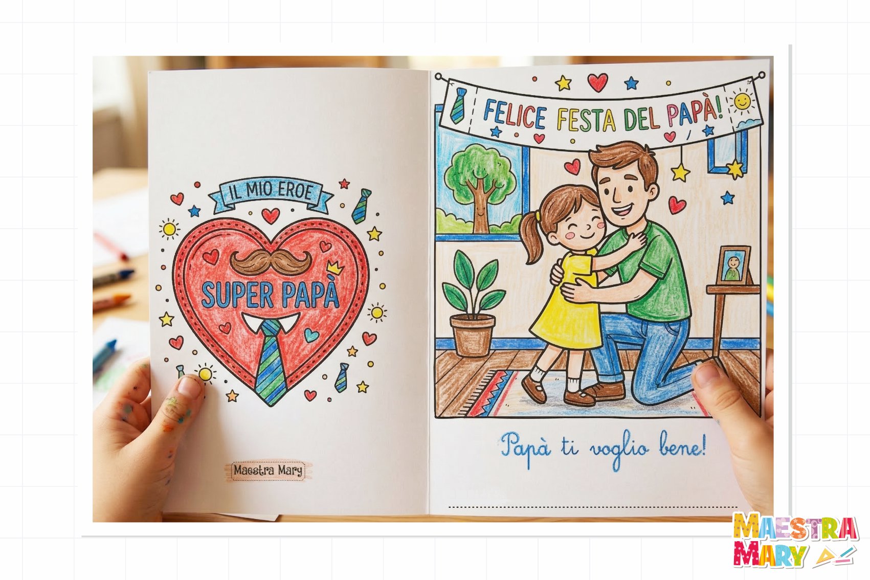 biglietto per la festa del papà con poesia