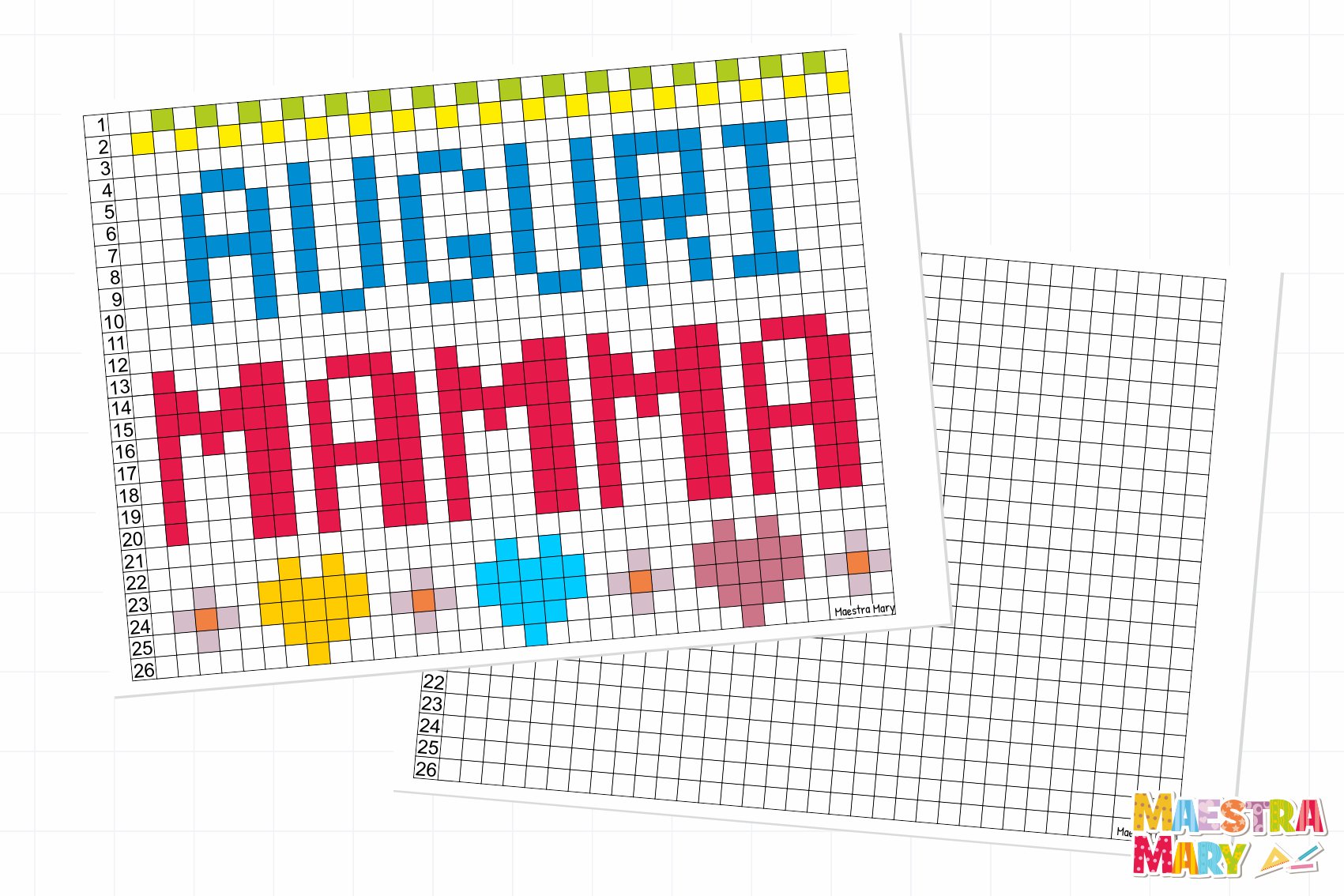 pixel art festa mamma scuola primaria